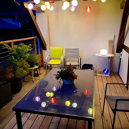 Joli 2 Pieces, Avec Climatisation Et Grande Terrasse, Vue Sur Les Toits, Zone Pietonne アパート *